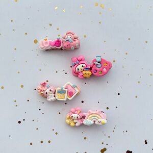 New Sanrio Melody hairclips set of 4
